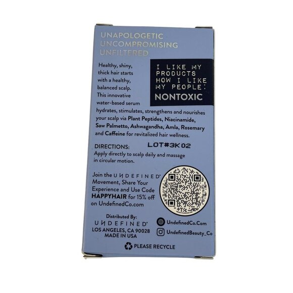 Undefined Beauty R&R Scalp Serum 30ml Revitalizing  All Hair Textures - Picture 3 of 5